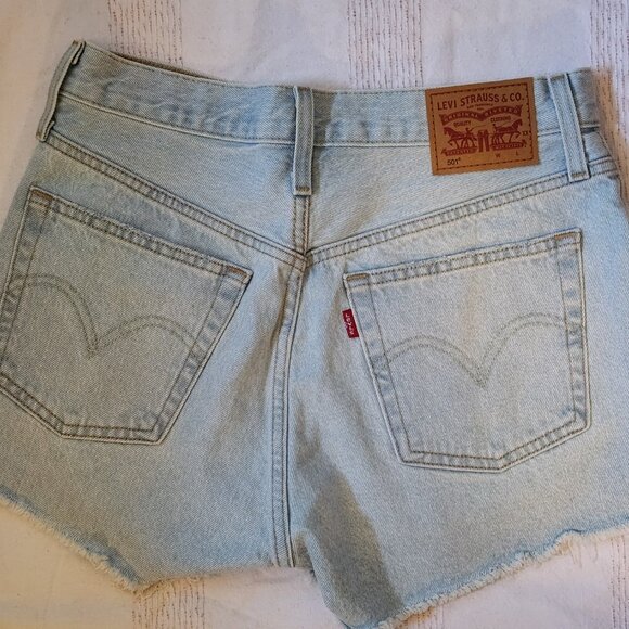 Levis 501 Lot of 2 Womens Jean Shorts 100% Cotton Size 27/28 - Picture 10 of 16